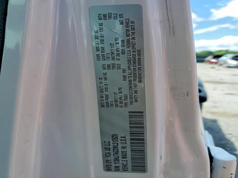 2021 Jeep Gladiator მანქანა იყიდება აუქციონზე, vin: 1C6HJTAG2ML512626, აუქციონის ნომერი: 58146336