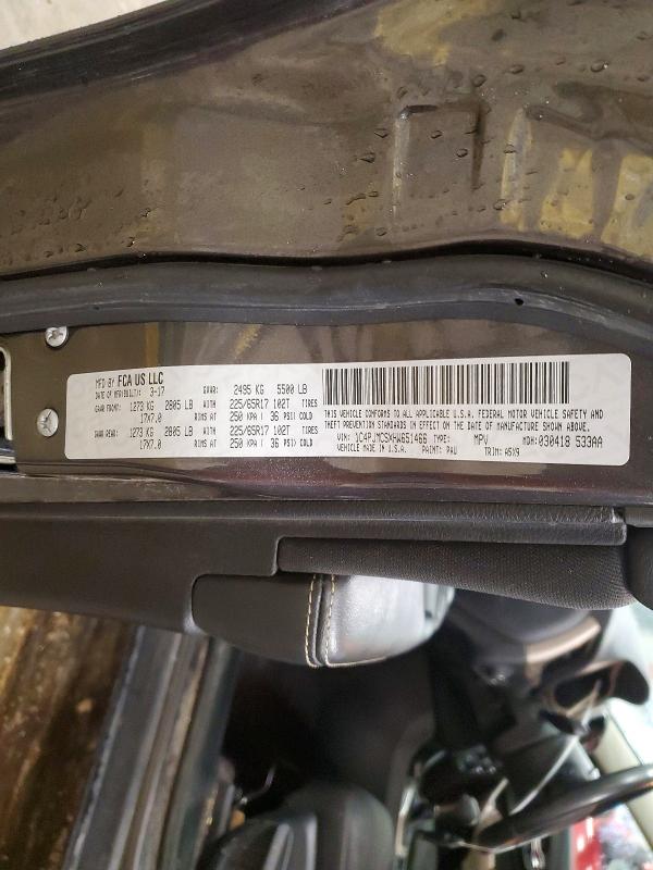 41633386 :رقم المزاد ، 1C4PJMCSXHW651466 vin ، 2017 Jeep Cherokee مزاد بيع