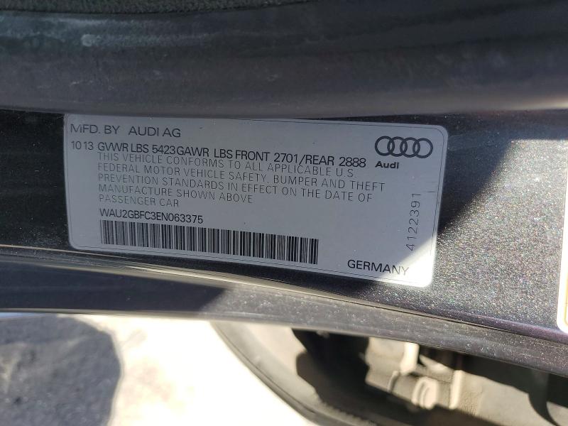 Продаж на аукціоні авто 2014 Audi A7, vin: WAU2GBFC3EN063375, номер лоту: 55991246