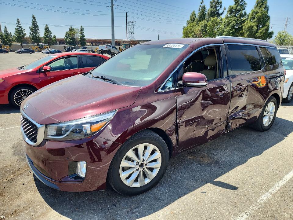 58124416 :رقم المزاد ، KNDMC5C1XJ6367089 vin ، 2018 Kia Sedona مزاد بيع