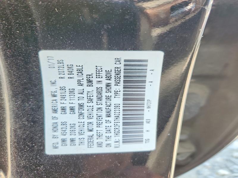 Продаж на аукціоні авто 2017 Honda Accord, vin: 1HGCR3F97HA023390, номер лоту: 56776376