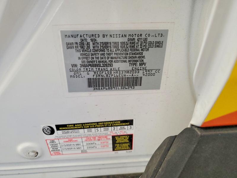 Продажа на аукционе авто 2025 Nissan Kicks, vin: 3N8AP6BB9SL326293, номер лота: 54644226