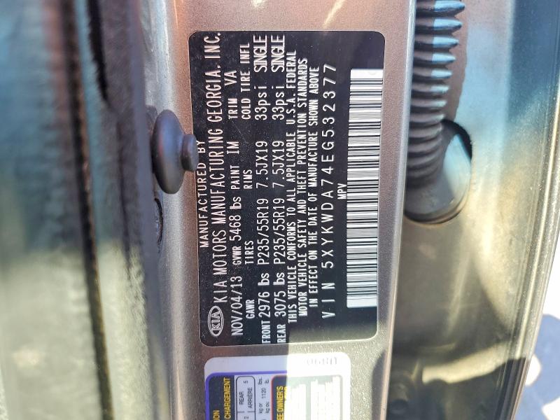Продаж на аукціоні авто 2014 Kia Sorento, vin: 5XYKWDA74EG532377, номер лоту: 55875006