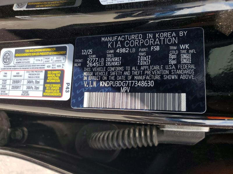 58782946 :رقم المزاد ، KNDPU3DG7T7348630 vin ، 2026 Kia Sportage مزاد بيع