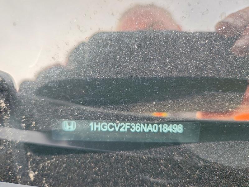 2022 Honda Accord მანქანა იყიდება აუქციონზე, vin: 1HGCV2F36NA018498, აუქციონის ნომერი: 56622896