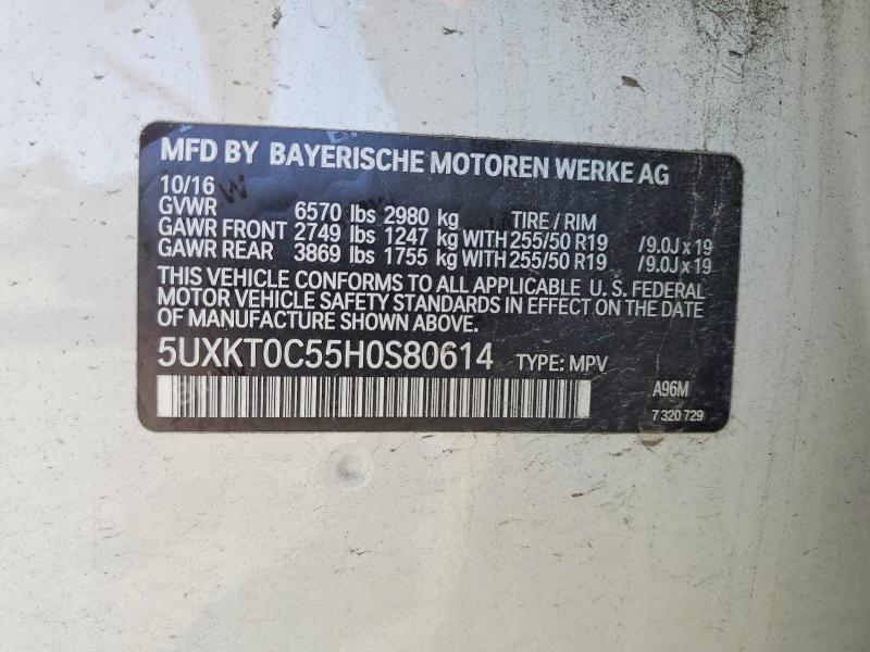 Продажа на аукционе авто 2017 Bmw X5, vin: 5UXKT0C55H0S80614, номер лота: 57542596