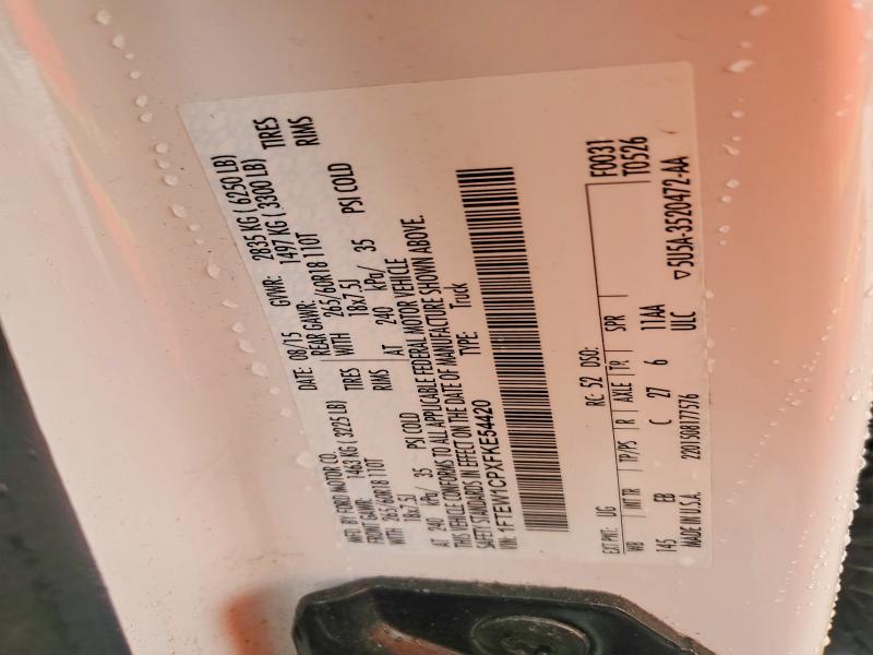 Продажа на аукционе авто 2015 Ford F150, vin: 1FTEW1CPXFKE54420, номер лота: 58233386