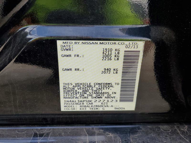 2013 Nissan Altima მანქანა იყიდება აუქციონზე, vin: 1N4AL3AP5DC227123, აუქციონის ნომერი: 57245236