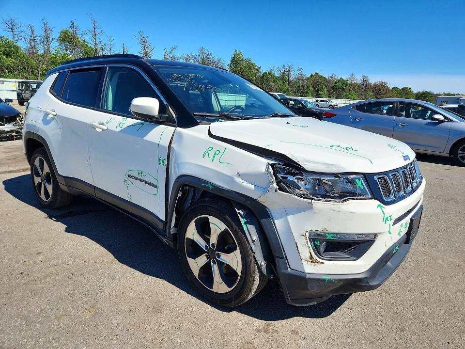 2018 Jeep Compass მანქანა იყიდება აუქციონზე, vin: 3C4NJDBB5JT178421, აუქციონის ნომერი: 57191906