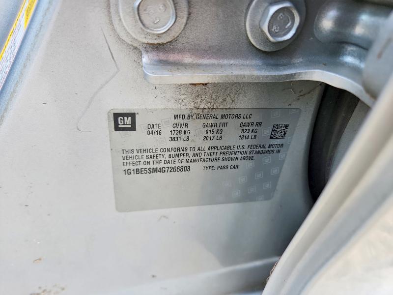 Продаж на аукціоні авто 2016 Chevrolet Cruze, vin: 1G1BE5SM4G7266803, номер лоту: 85634325