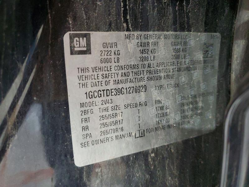 Продаж на аукціоні авто 2016 Chevrolet Colorado, vin: 1GCGTDE39G1270929, номер лоту: 56711146
