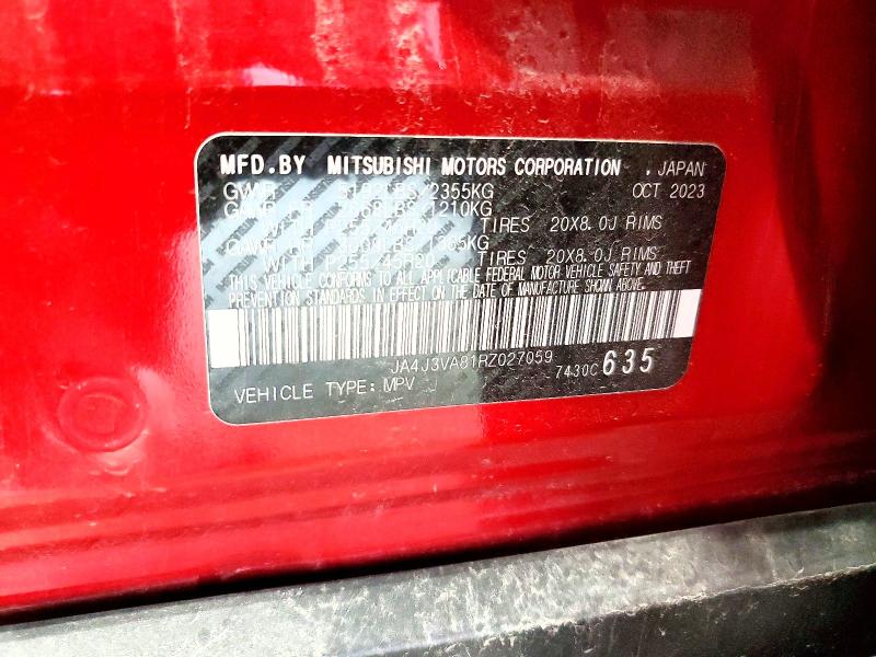 Продаж на аукціоні авто 2024 Mitsubishi Outlander, vin: JA4J3VA81RZ027059, номер лоту: 54897146