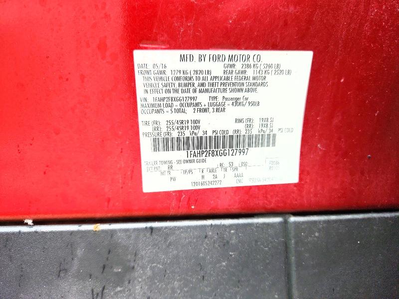 2016 Ford Taurus მანქანა იყიდება აუქციონზე, vin: 1FAHP2F8XGG127997, აუქციონის ნომერი: 56334476