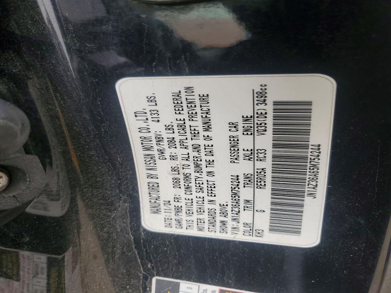 Aukcja sprzedaży 2005 Nissan 350z, vin: JN1AZ36A65M754244, numer aukcji: 54547286
