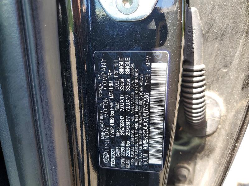 Aukcja sprzedaży 2021 Hyundai Kona, vin: KM8K2CAAXMU747286, numer aukcji: 56967376