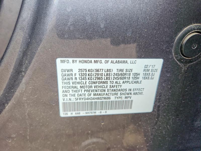 Aukcja sprzedaży 2017 Acura Mdx, vin: 5FRYD4H34HB029686, numer aukcji: 56334366