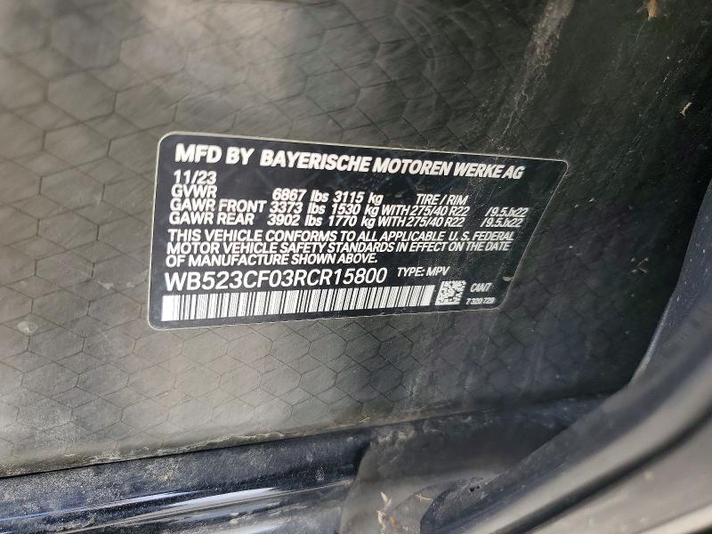 Продаж на аукціоні авто 2024 Bmw Ix, vin: WB523CF03RCR15800, номер лоту: 55536336