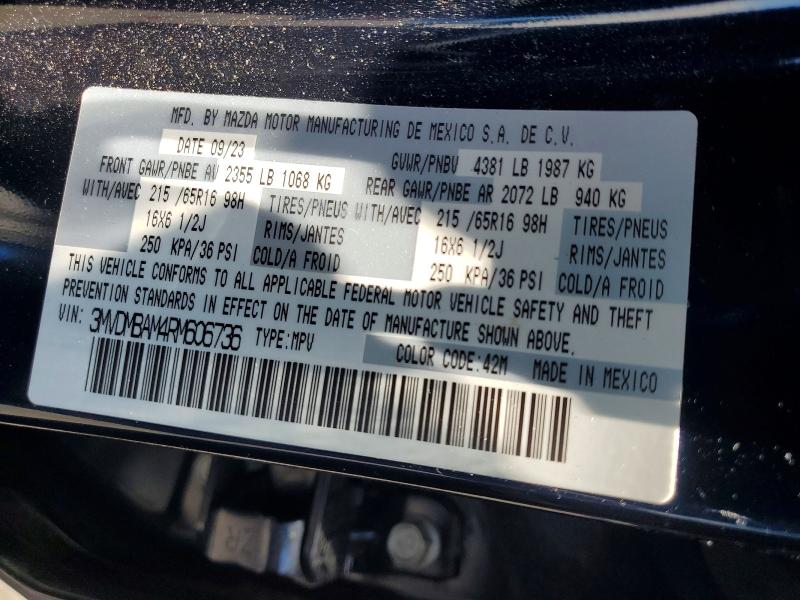 Aukcja sprzedaży 2024 Mazda Cx-30, vin: 3MVDMBAM4RM606736, numer aukcji: 58106326