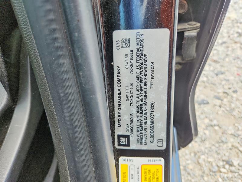 Продаж на аукціоні авто 2019 Chevrolet Spark, vin: KL8CD6SA8KC718030, номер лоту: 57262086