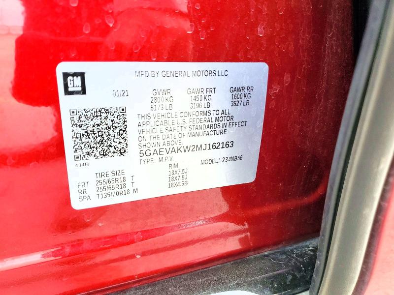 Aukcja sprzedaży 2021 Buick Enclave, vin: 5GAEVAKW2MJ162163, numer aukcji: 59362336