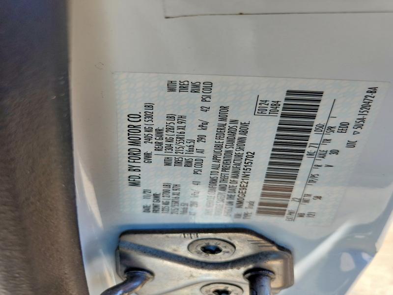 Aukcja sprzedaży 2022 Ford Transit Connect, vin: NM0GE9E21N1515702, numer aukcji: 55856306