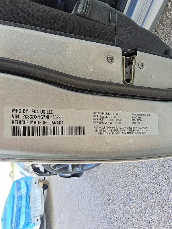 Продажа на аукционе авто 2022 Dodge Charger, vin: 2C3CDXHG7NH183299, номер лота: 58815706