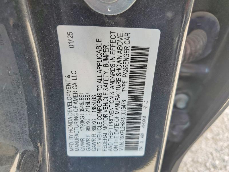 56771946 :رقم المزاد ، 19XFL2H84SE016476 vin ، 2025 Honda Civic مزاد بيع