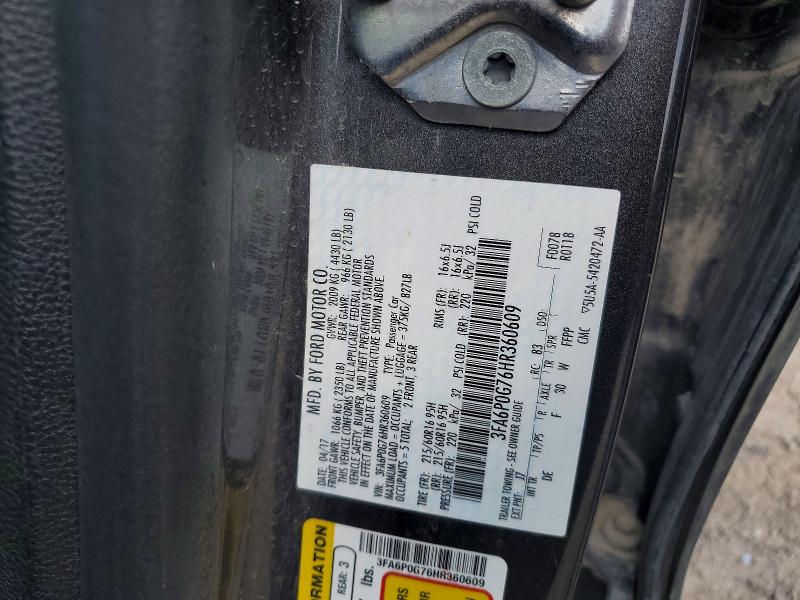 Продажа на аукционе авто 2017 Ford Fusion, vin: 3FA6P0G76HR360609, номер лота: 58648516