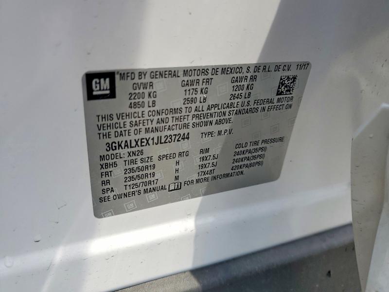 Aukcja sprzedaży 2018 Gmc Terrain, vin: 3GKALXEX1JL237244, numer aukcji: 57518046