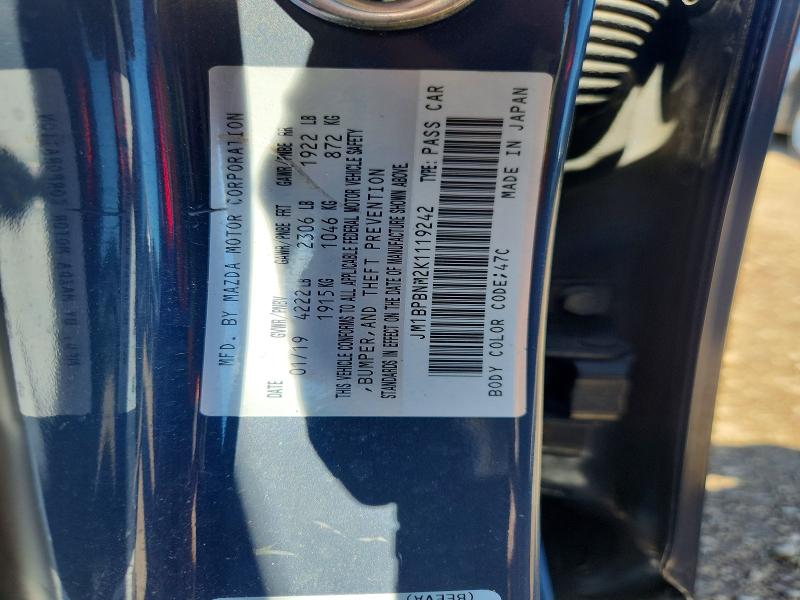 56547106 :رقم المزاد ، JM1BPBNM2K1119242 vin ، 2019 Mazda 3 مزاد بيع