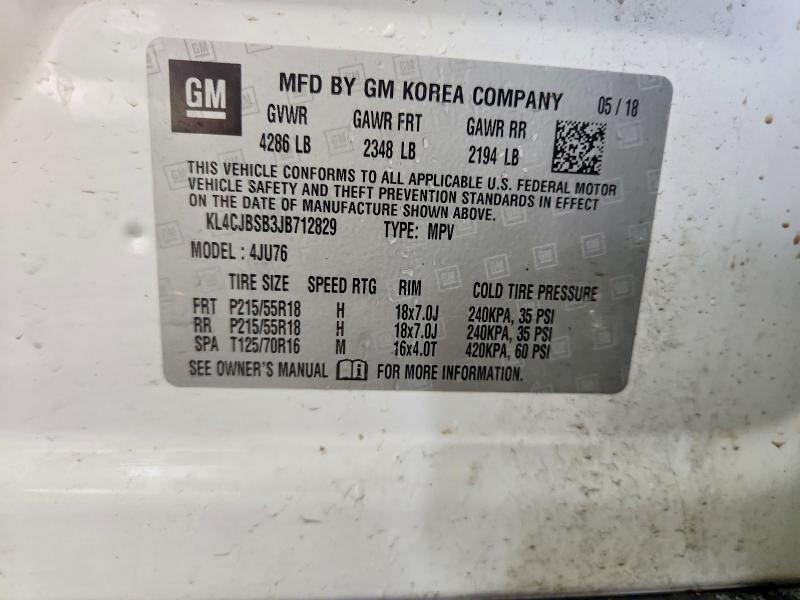 Продажа на аукционе авто 2018 Buick Encore, vin: KL4CJBSB3JB712829, номер лота: 55825606