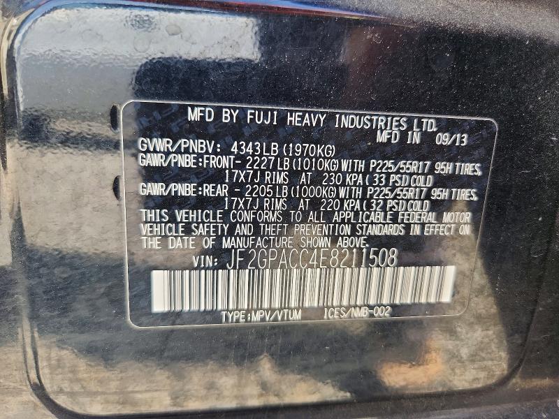 Продажа на аукционе авто 2014 Subaru Xv Crosstrek, vin: JF2GPACC4E8211508, номер лота: 55338036
