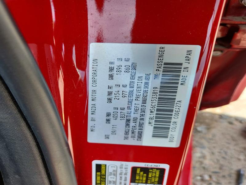Aukcja sprzedaży 2012 Mazda 3, vin: JM1BL1M56C1533819, numer aukcji: 56434726
