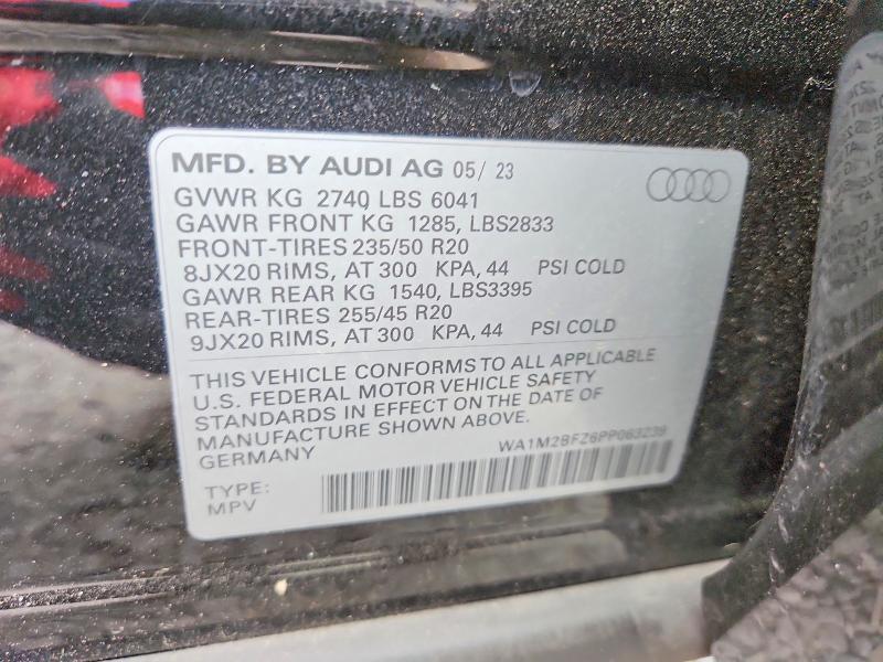 Продажа на аукционе авто 2023 Audi Q4 E-tron, vin: WA1M2BFZ6PP063239, номер лота: 58085306