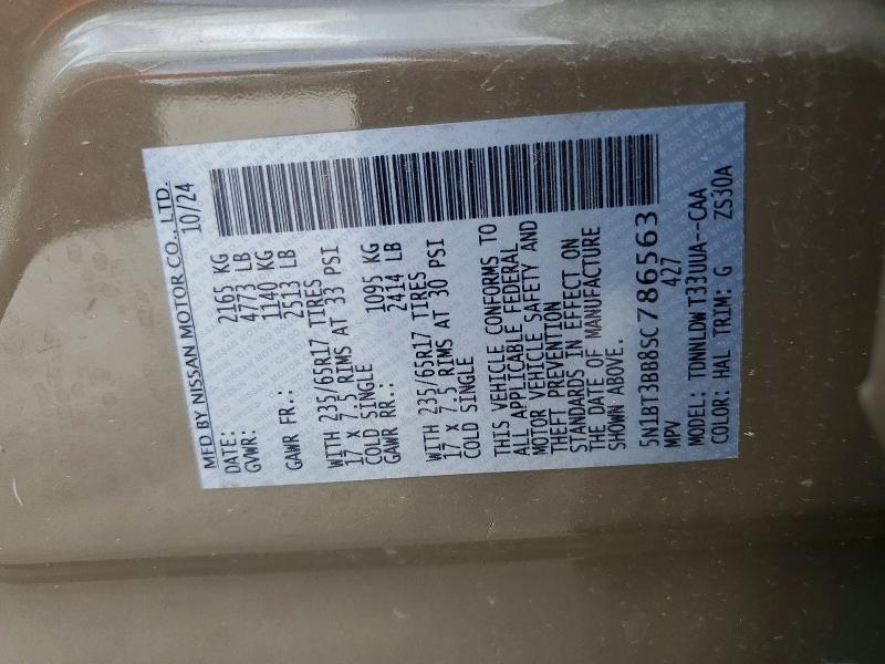 Aukcja sprzedaży 2025 Nissan Rogue, vin: 5N1BT3BB8SC786563, numer aukcji: 57657516