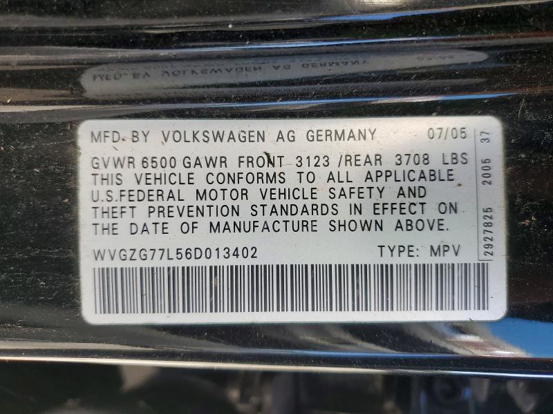 Продажа на аукционе авто 2006 Volkswagen Touareg, vin: WVGZG77L56D013402, номер лота: 56465536