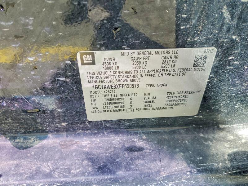 Продажа на аукционе авто 2015 Chevrolet Silverado, vin: 1GC1KWE8XFF650573, номер лота: 57406516