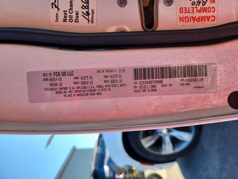 2015 Dodge Charger მანქანა იყიდება აუქციონზე, vin: 2C3CDXHG5FH789489, აუქციონის ნომერი: 53832056