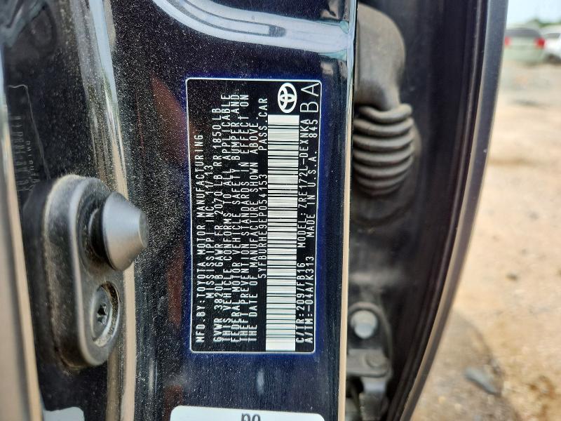 57928886 :رقم المزاد ، 5YFBURHE9EP054153 vin ، 2014 Toyota Corolla مزاد بيع