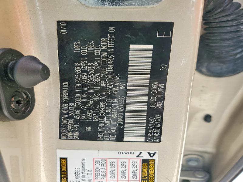 Продажа на аукционе авто 2010 Lexus Gx, vin: JTJBM7FX1A5005333, номер лота: 56994366