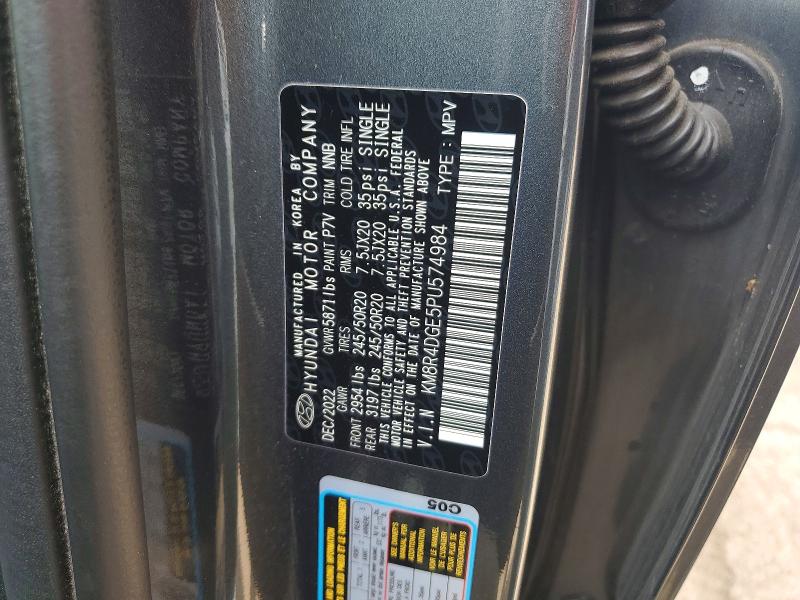 Aukcja sprzedaży 2023 Hyundai Palisade, vin: KM8R4DGE5PU574984, numer aukcji: 85608795