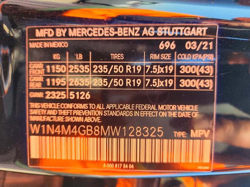 Продаж на аукціоні авто 2021 Mercedes-benz Glb, vin: W1N4M4GB8MW128325, номер лоту: 56574056