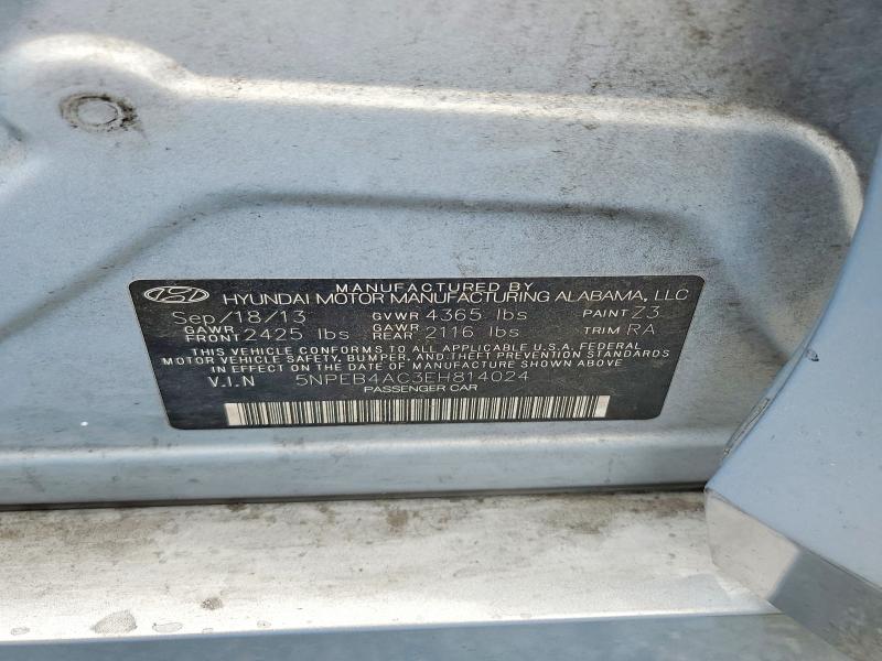 Aukcja sprzedaży 2014 Hyundai Sonata, vin: 5NPEB4AC3EH814024, numer aukcji: 56542716