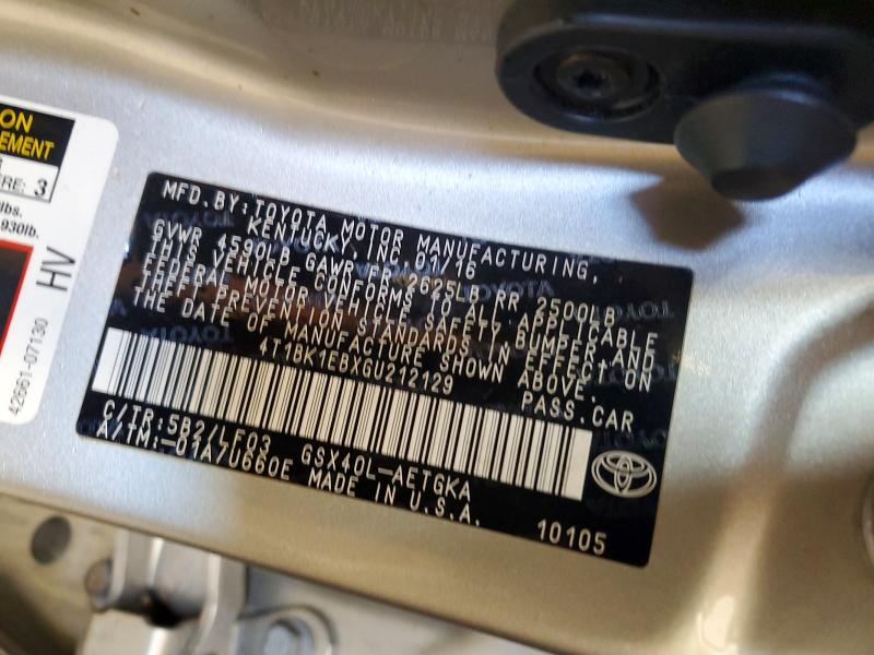 Aukcja sprzedaży 2016 Toyota Avalon, vin: 4T1BK1EBXGU212129, numer aukcji: 56045596