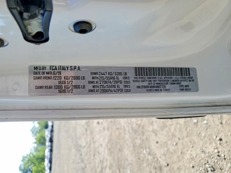 Aukcja sprzedaży 2019 Ram Promaster City, vin: ZFBHRFAB6K6N82720, numer aukcji: 54914196