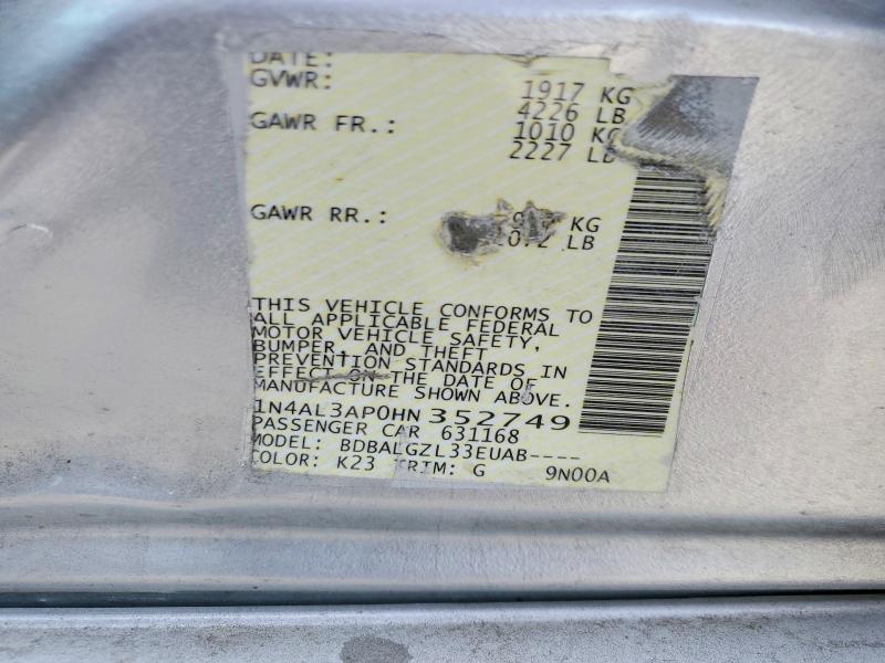 Aukcja sprzedaży 2017 Nissan Altima, vin: 1N4AL3AP0HN352749, numer aukcji: 55756166