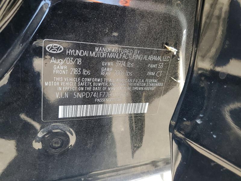 Aukcja sprzedaży 2018 Hyundai Elantra, vin: 5NPD74LF7JH392838, numer aukcji: 56311986
