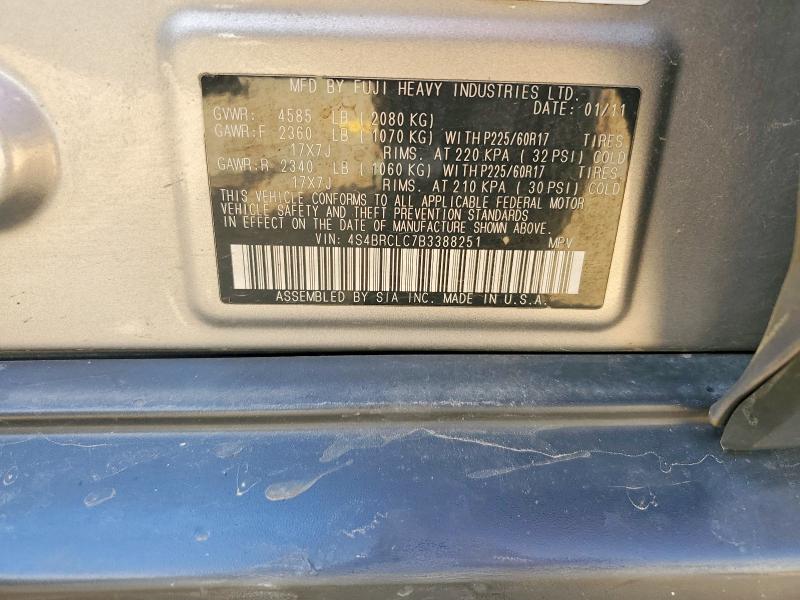 Продаж на аукціоні авто 2011 Subaru Outback, vin: 4S4BRCLC7B3388251, номер лоту: 58101126