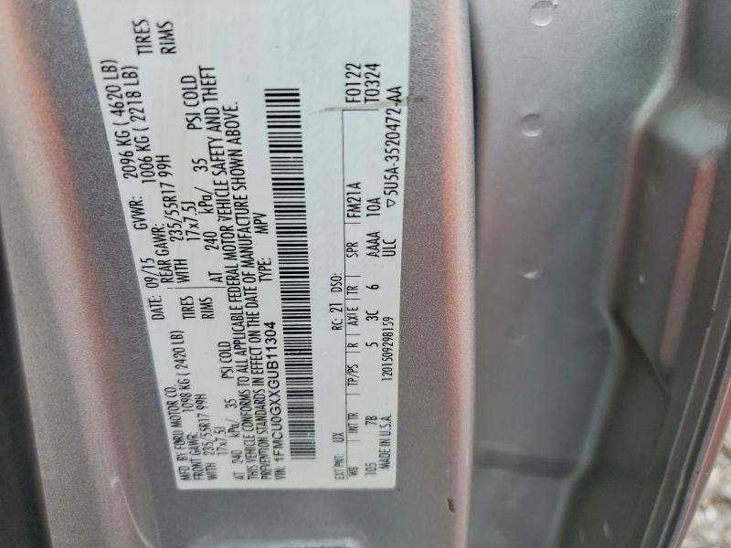 2016 Ford Escape მანქანა იყიდება აუქციონზე, vin: 1FMCU0GXXGUB11304, აუქციონის ნომერი: 57026246