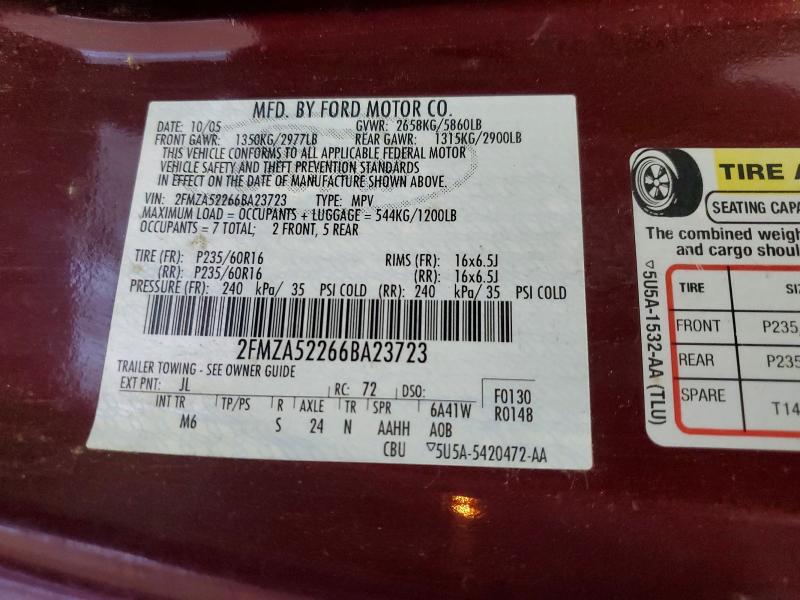 Продажа на аукционе авто 2006 Ford Freestar, vin: 2FMZA52266BA23723, номер лота: 57261136